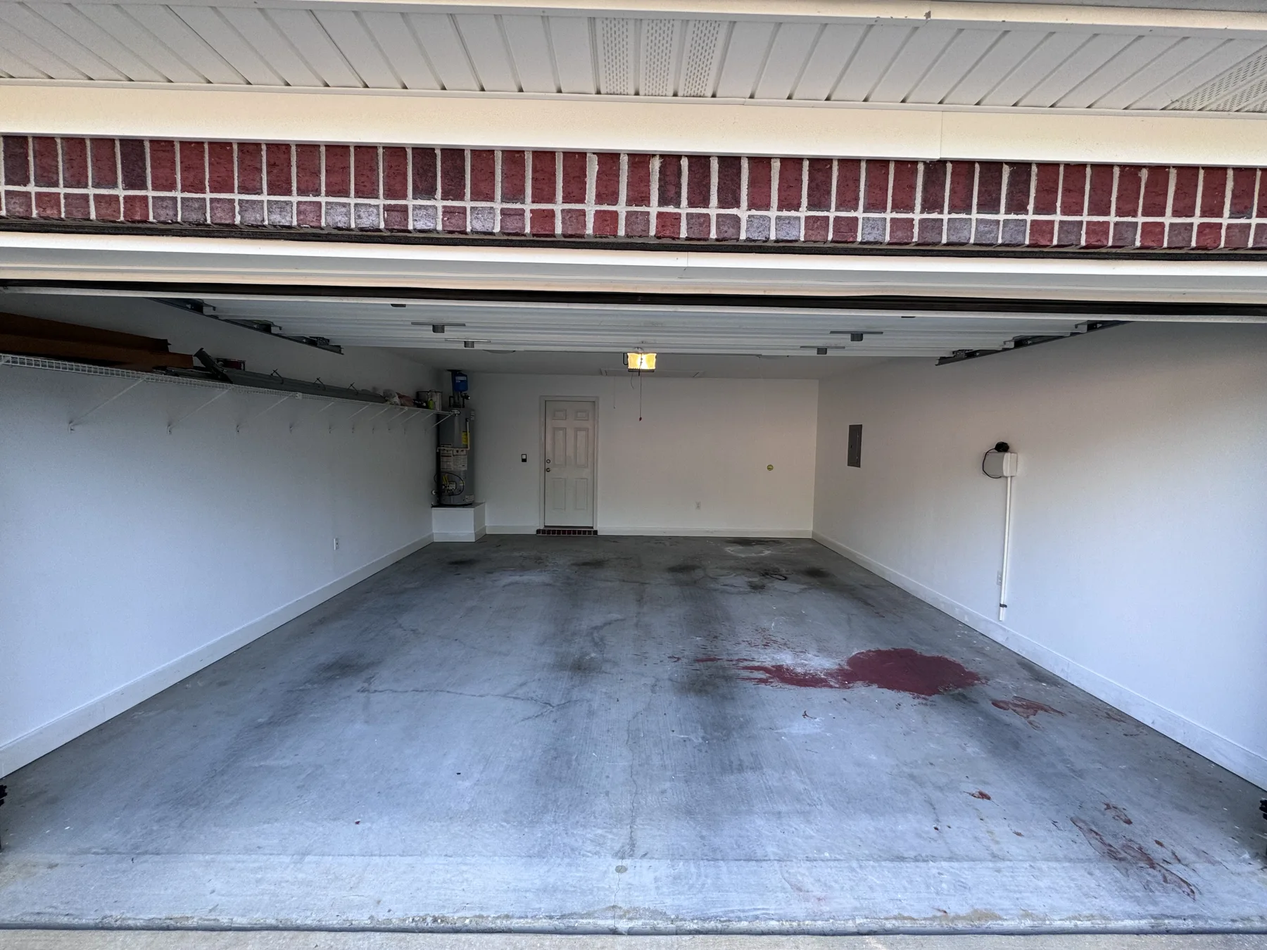 two-car garage before coating