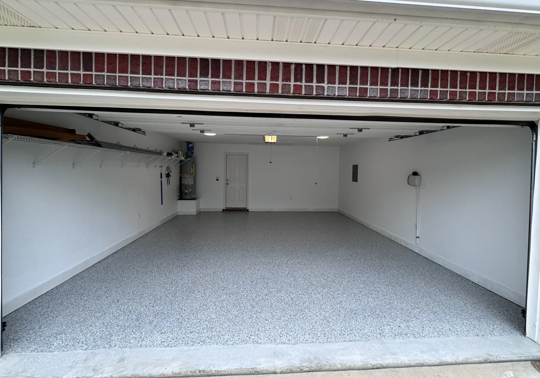 two-car garage after coating