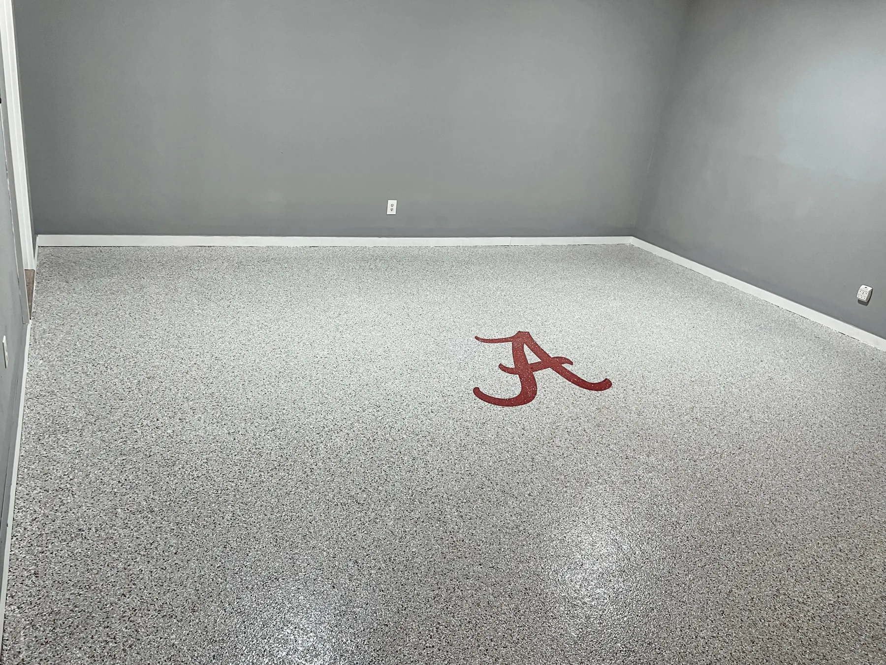 custom garage after coating
