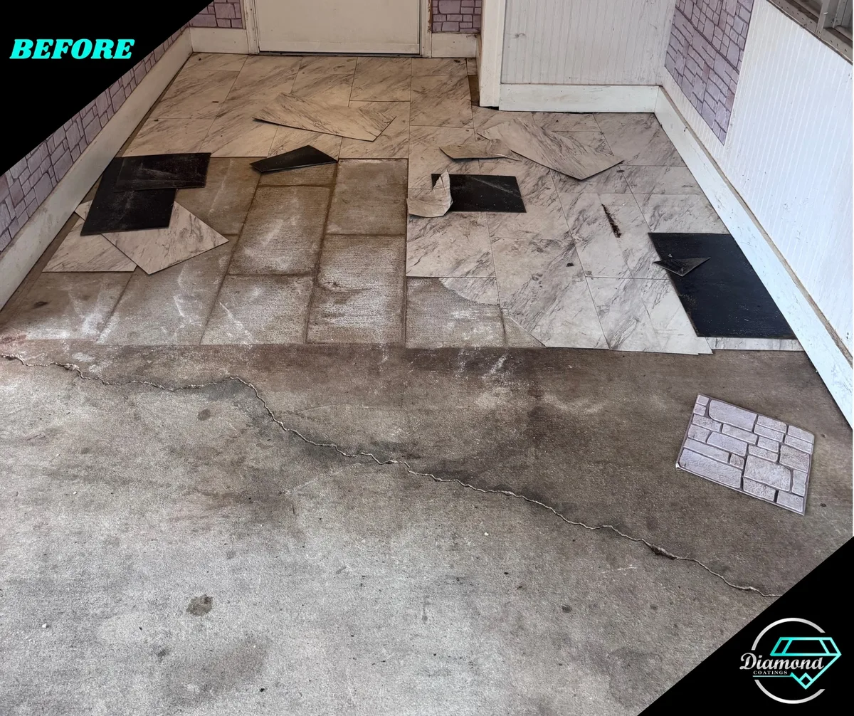 A brighter garage — before the Diamond Coatings project