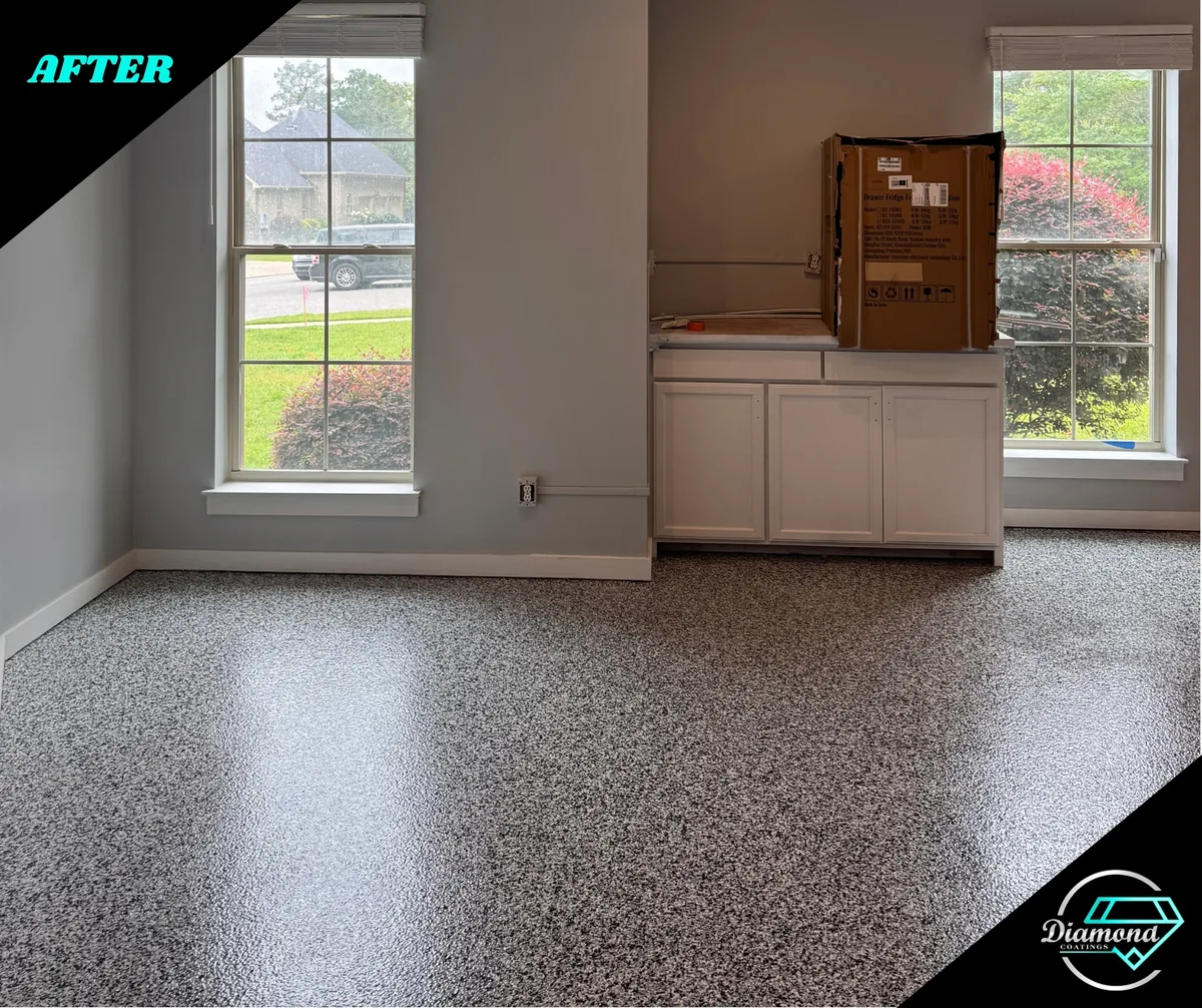 Clean lines. Finished floor. — after the Diamond Coatings project
