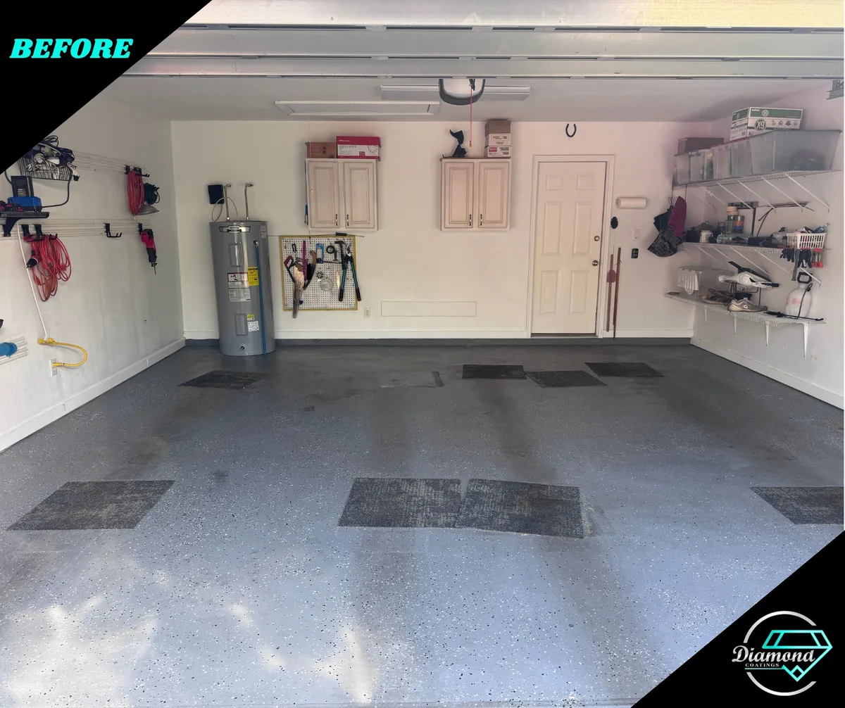 Color and texture for the garage — before the Diamond Coatings project