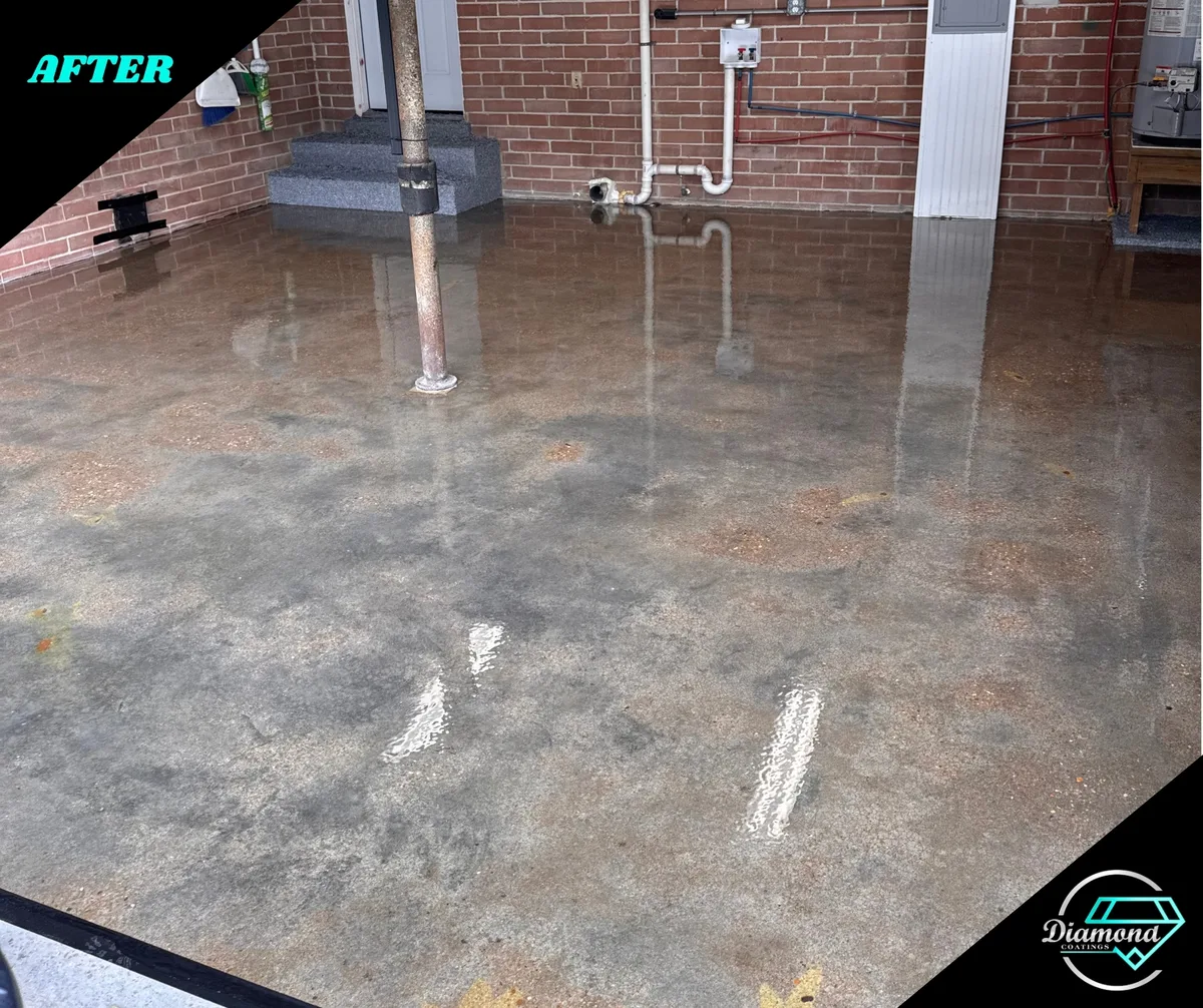 A finished covered patio — after the Diamond Coatings project