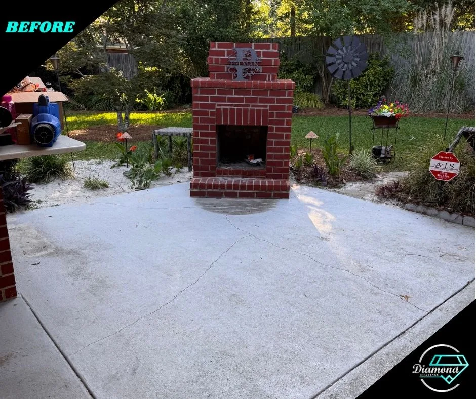 A patio made for gathering — before the Diamond Coatings project