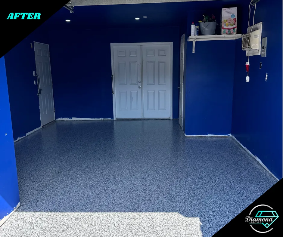 A small room with a fresh finish — after the Diamond Coatings project